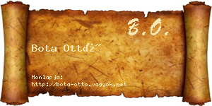 Bota Ottó névjegykártya